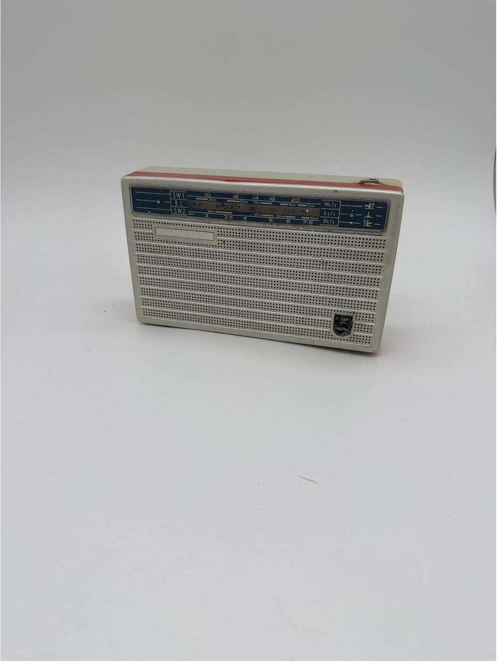 Vintage Philips L1X15T Transistor Radio - 1960s Portable 3-Band SW/BC - Leather - Picture 2 of 7
